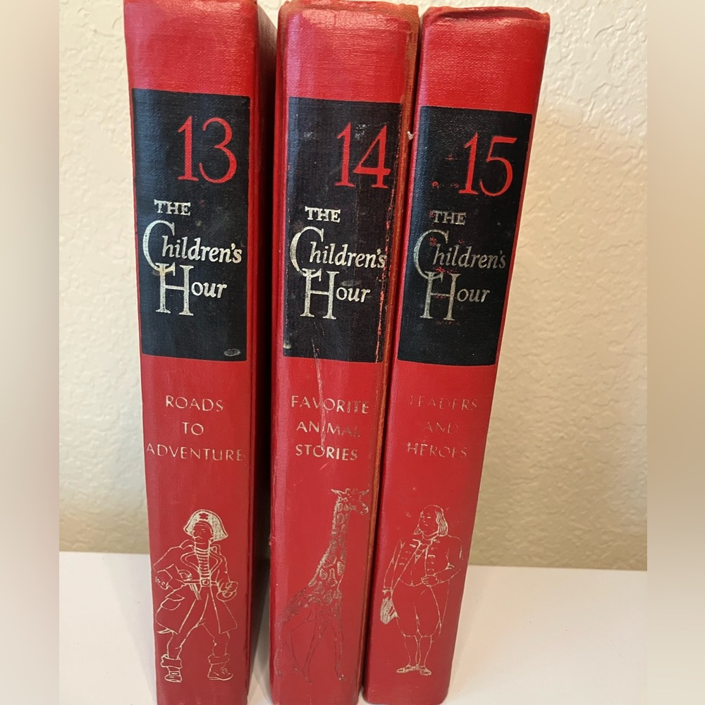 Vintage, children’s hour volumes, 13, 14, and 15